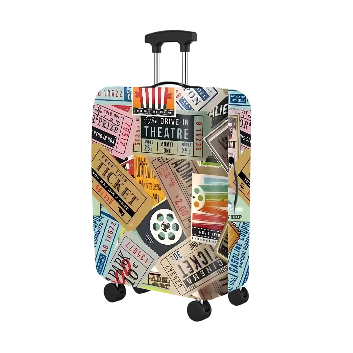 GUSTAVE Luggage Cover Washable Suitcase Dust Cover Elastic Polyester Anti-Scratch Lightweight Suitcase Cover for 18''-20'' GUSTAVE Luggage Cover Washable Suitcase Dust Cover Elastic Polyester Anti-Scratch Lightweight Suitcase Cover for 18''-20''